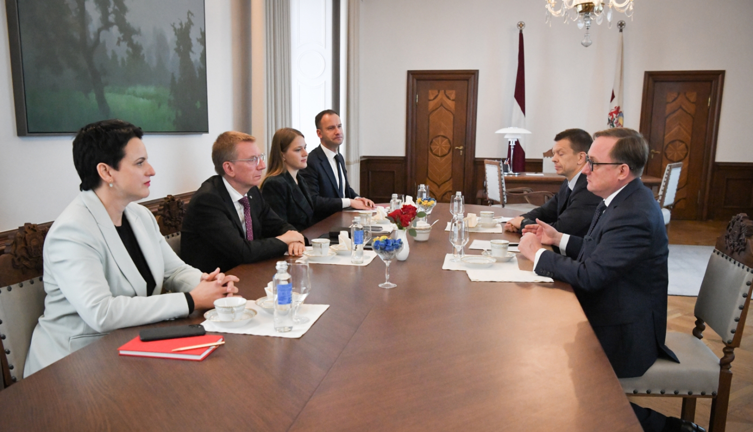 05.09.2023. Valsts prezidenta Edgara Rinkēviča tikšanās ar Latvijas Bankas prezidentu Mārtiņu Kazāku