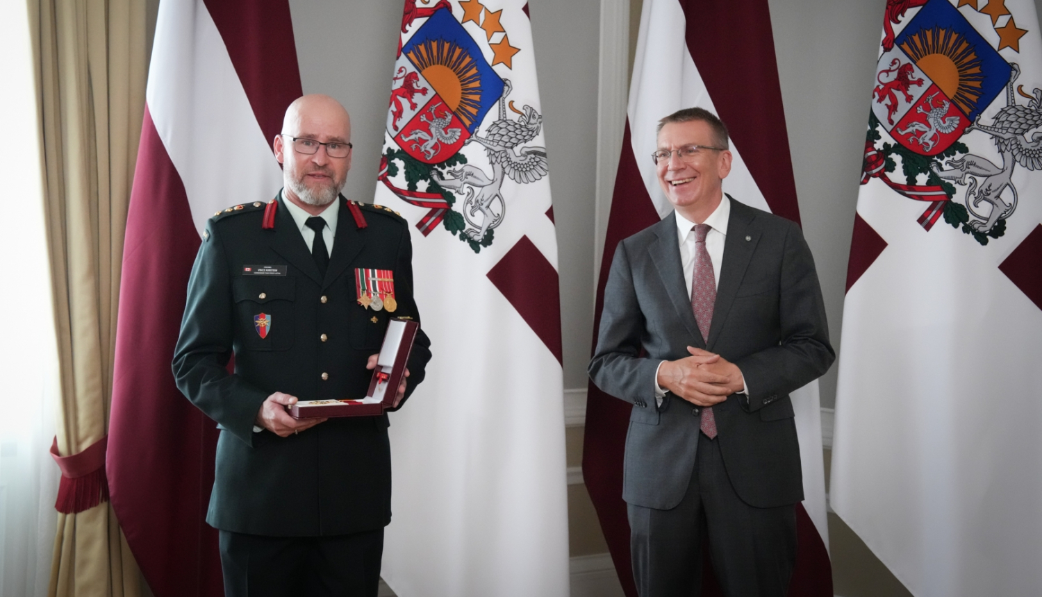 Viestura ordeņa pasniegšanas ceremonija Vinsam Kirsteinam
