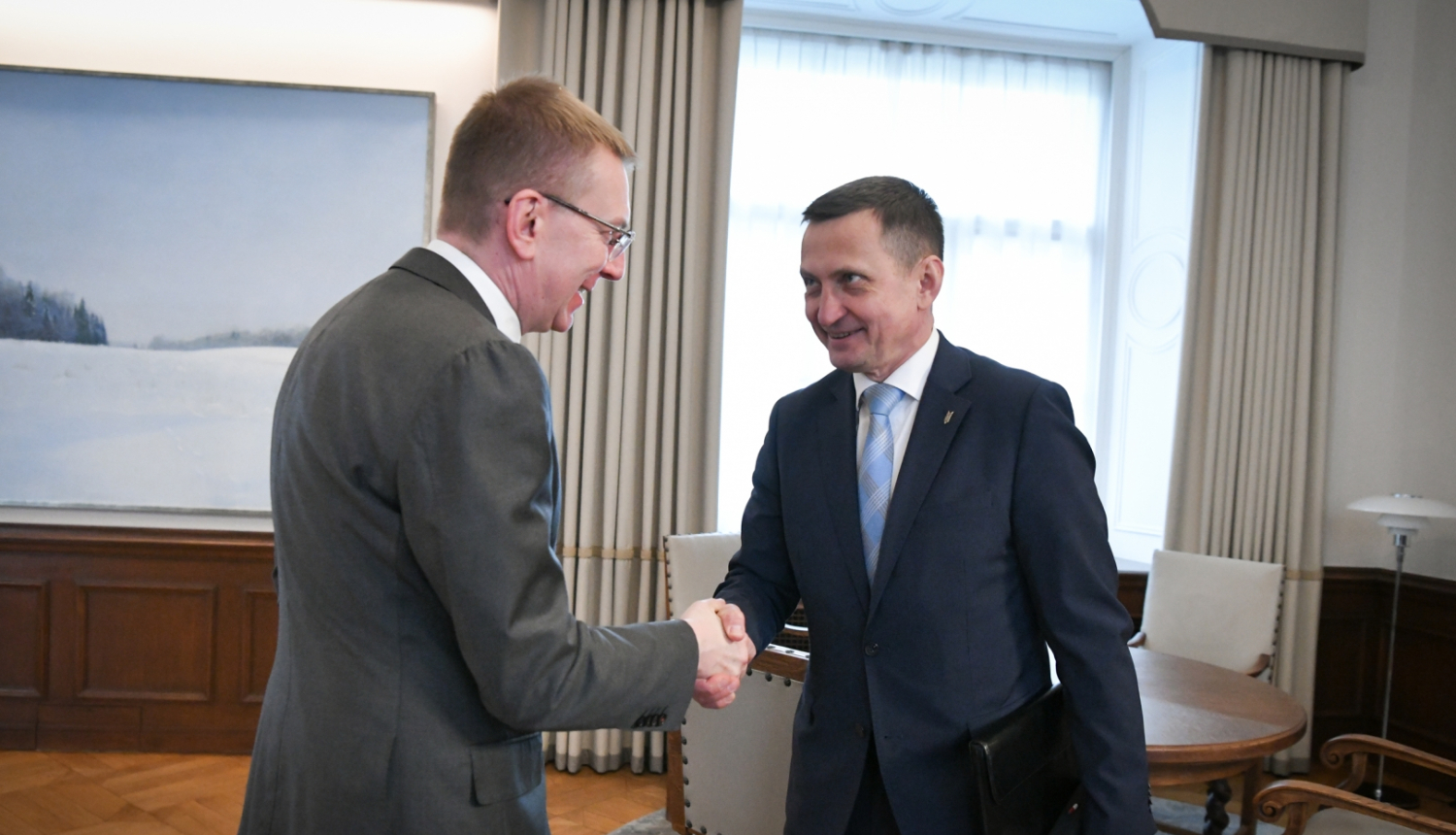 Valsts prezidenta Edgara Rinkēviča tikšanās ar zemkopības ministru Armandu Krauzi