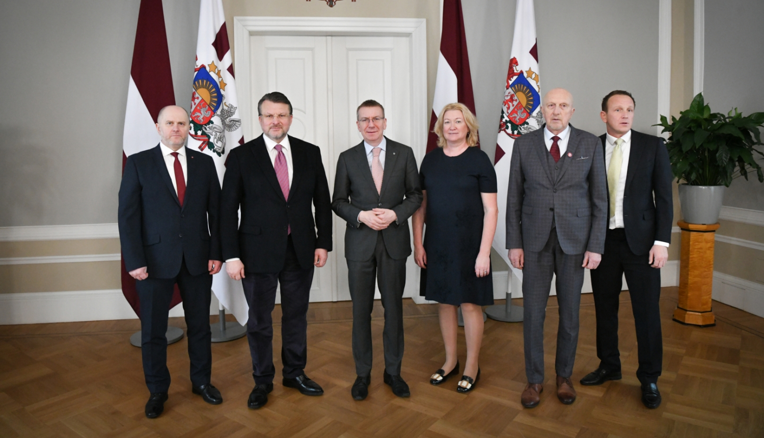 09.02.2024. Valsts prezidenta Edgara Rinkēviča tikšanās ar Saeimas frakcijas “Latvija pirmajā vietā” pārstāvjiem