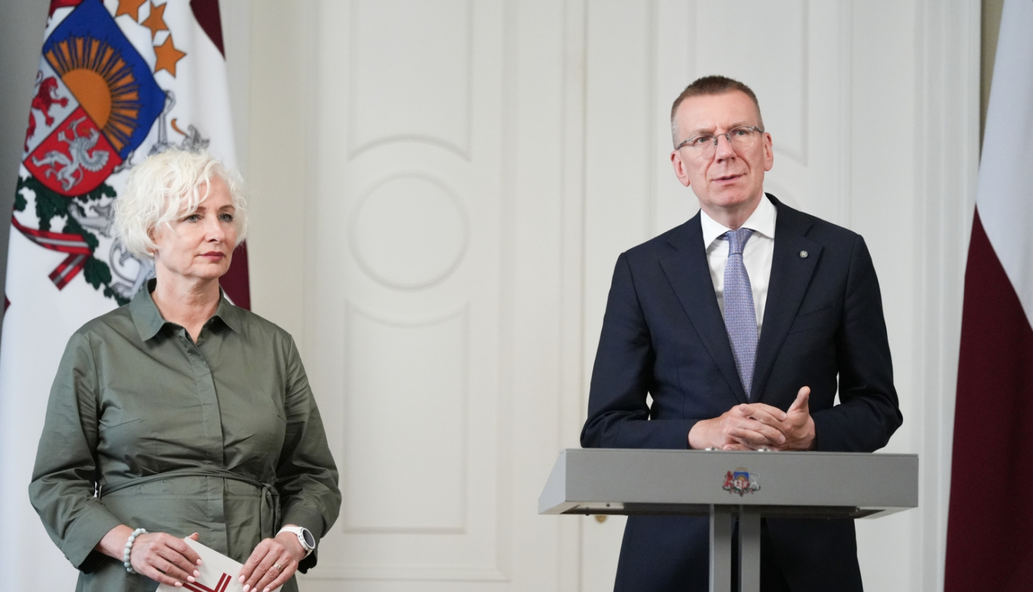 04.06.2024. Valsts prezidenta Edgara Rinkēviča tikšanās ar Saeimas priekšsēdētāju Daigu Mieriņu