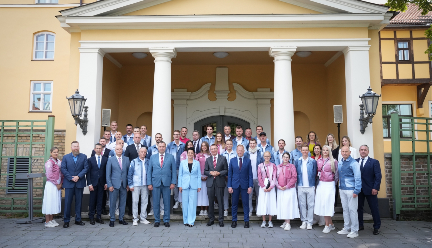 XXXIII vasaras olimpisko spēļu dalībnieku sveikšana Rīgas pilī