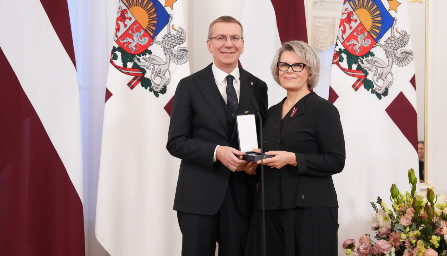 Valsts prezidents Edgars Rinkēvičs un Rūta Muktupāvela 