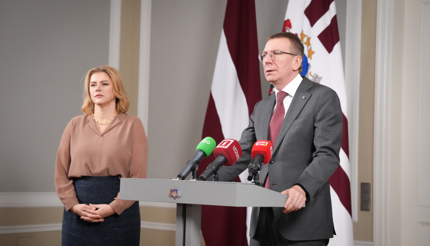 20.11.2024. Valsts prezidenta E.Rinkēviča un Ministru prezidentes E.Siliņas preses konference