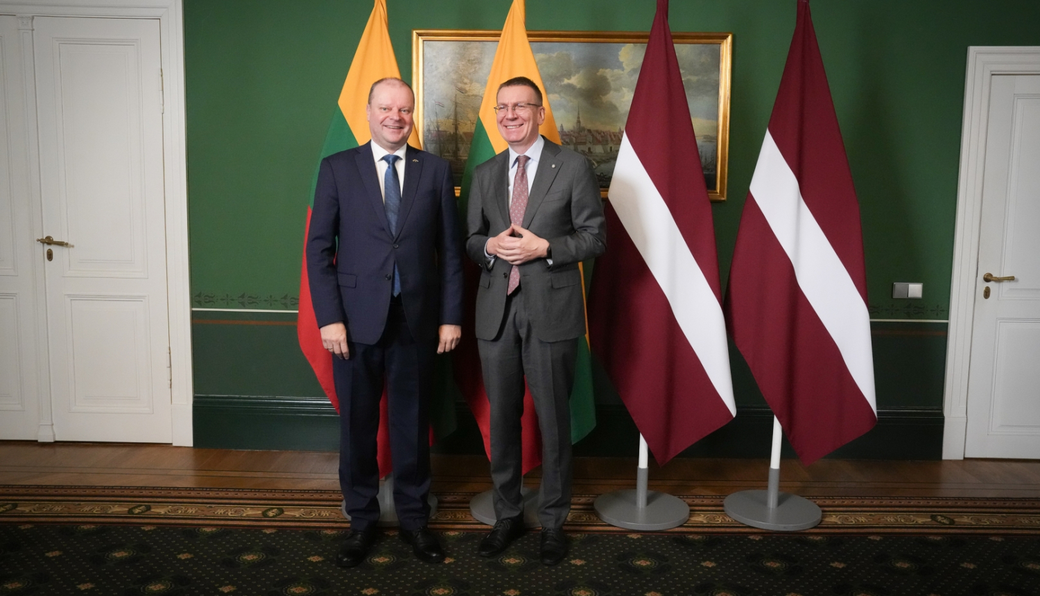 03.12.2024. Valsts prezidenta Edgara Rinkēviča tikšanās ar Lietuvas Republikas Seima priekšsēdētāju Sauļu Skverneli (Saulius Skvernelis)