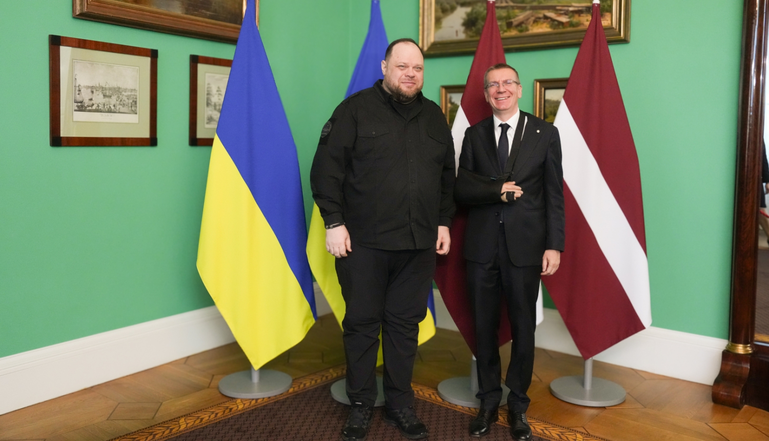 23.10.2024. Valsts prezidenta Edgara Rinkēviča tikšanās ar Ukrainas Augstākās Radas priekšsēdētāju Ruslanu Stefančuku