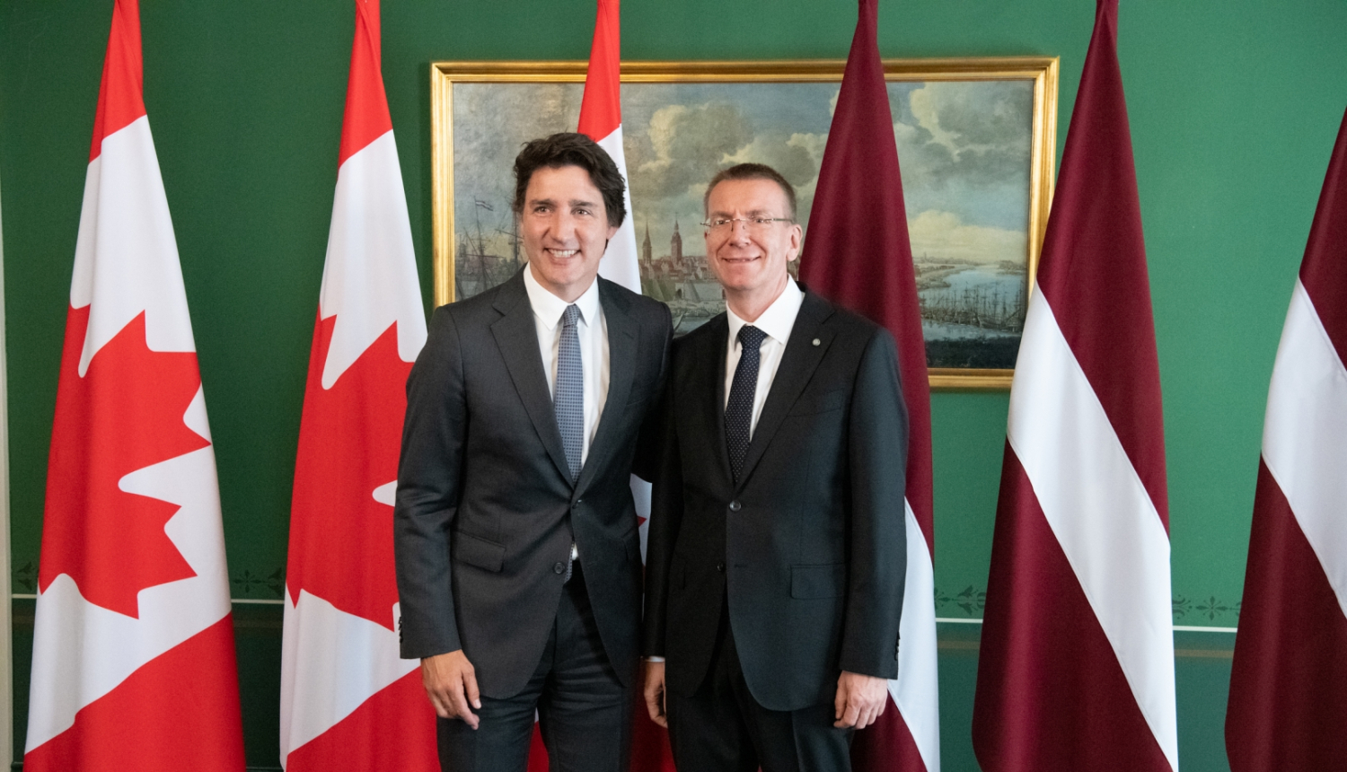 Džastins Trudo un Edgars Rinkēvičs