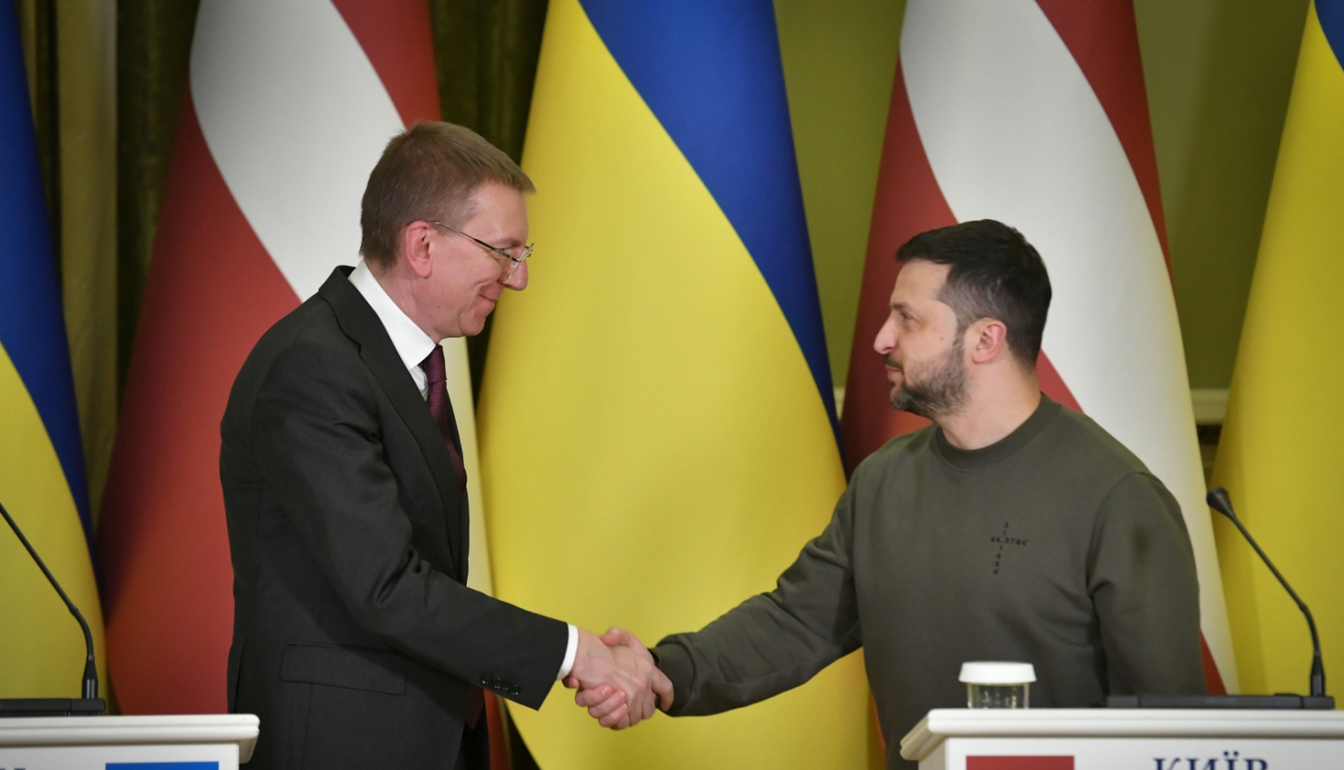 24.11.2023. Valsts prezidenta Edgara Rinkēviča tikšanās ar Ukrainas prezidentu Volodimiru Zelenski