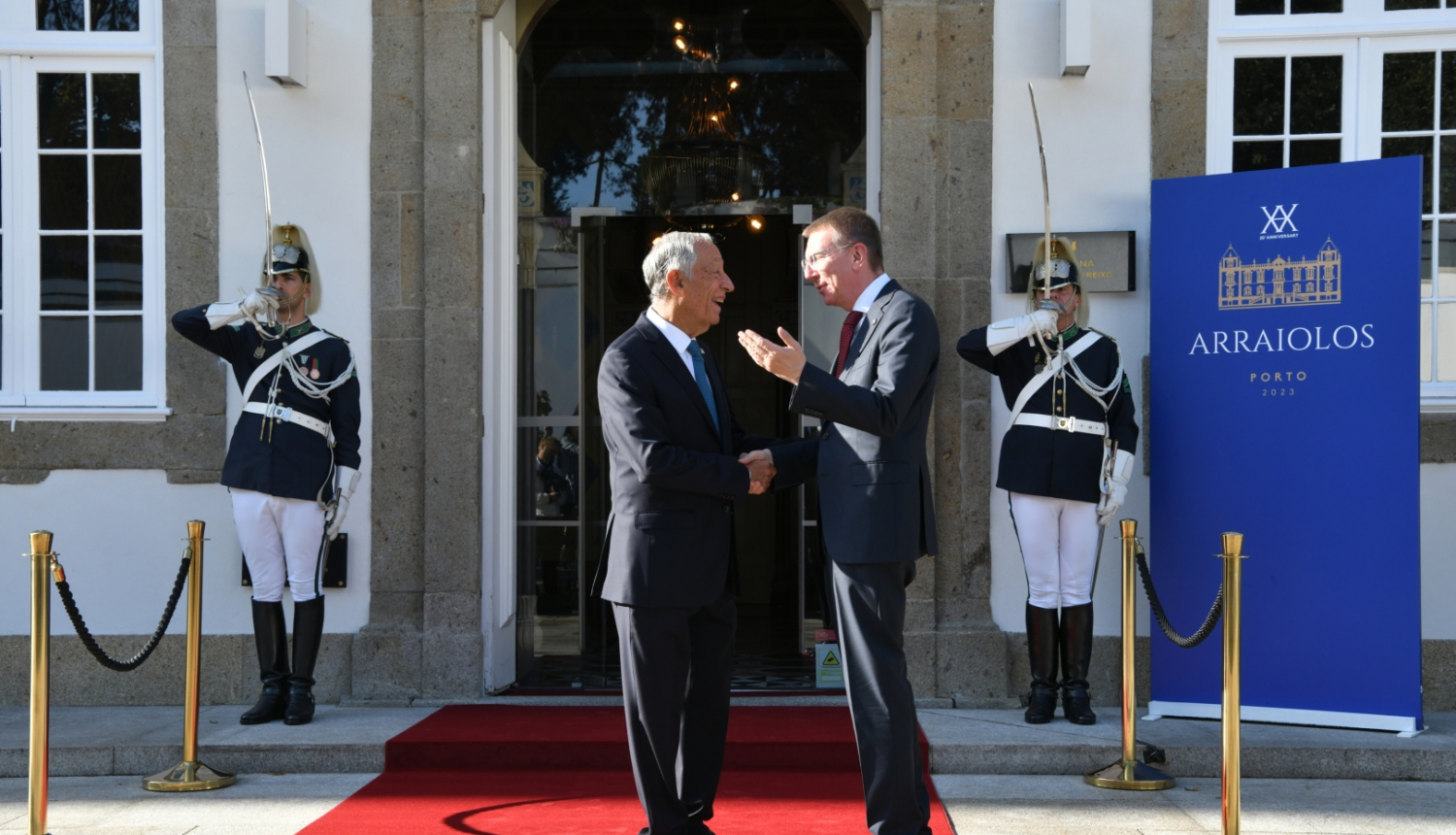 06.10.2023. Valsts prezidenta Edgara Rinkēviča dalība Arajološas grupas sanāksmē Portugālē