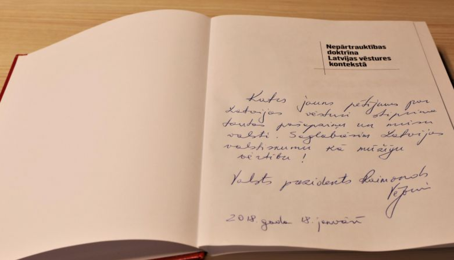 Valsts prezidents aicina saglabāt Latvijas valstiskumu kā mūžīgu vērtību