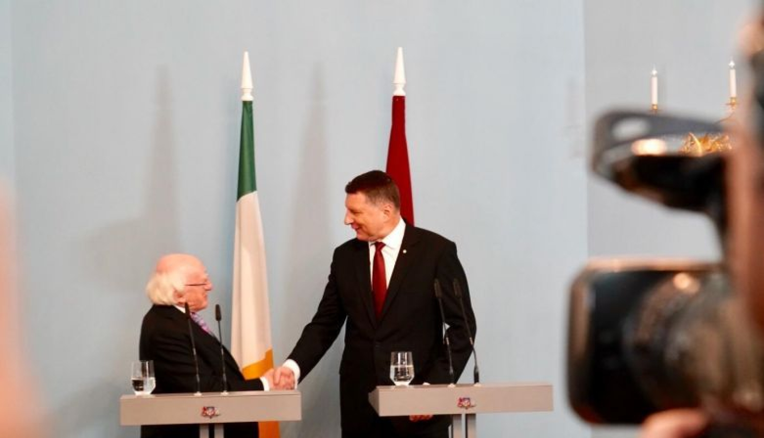 Valsts prezidenta Raimonda Vējoņa paziņojums presei pēc tikšanās ar Īrijas prezidentu Maiklu Higinsu