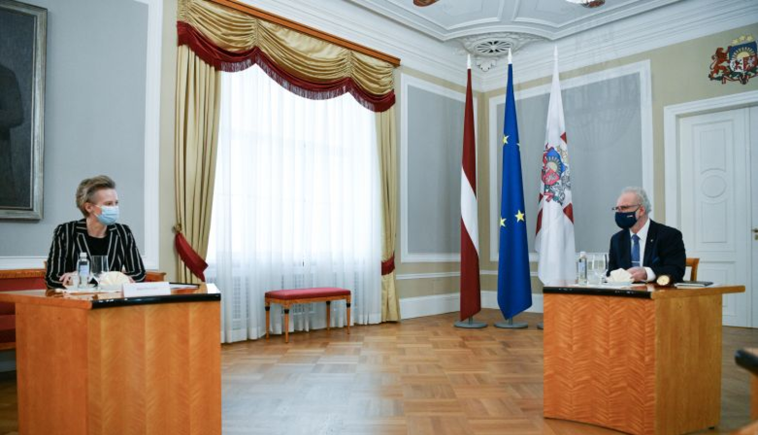 Valsts prezidents Egils Levits un Kristīne Līce