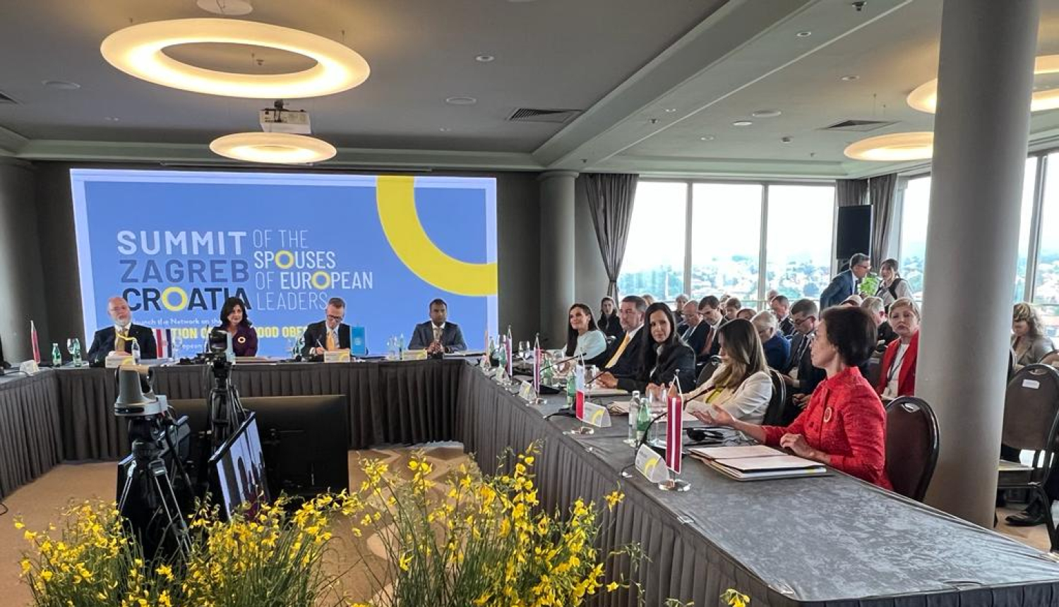 10.05.2023. Valsts prezidenta kundzes Andras Levites runa Eiropas līderu dzīvesbiedru samitā Zagrebā, kas veltīts bērnu un jauniešu liekā svara un aptaukošanās gadījumu ierobežošanai