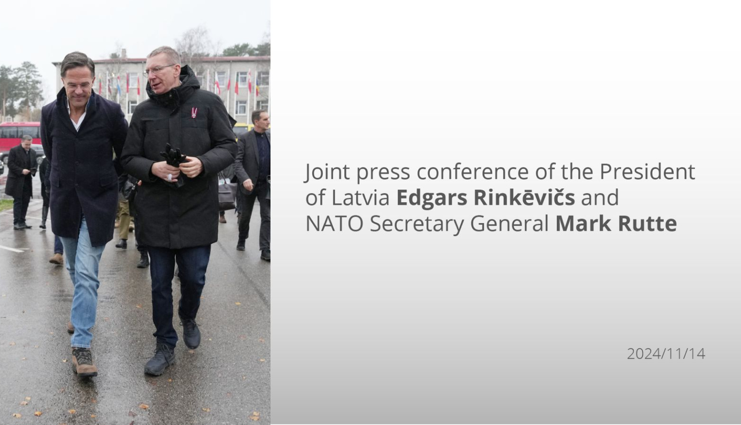 Joint press conference of the president of Latvia an NATO Secretary General