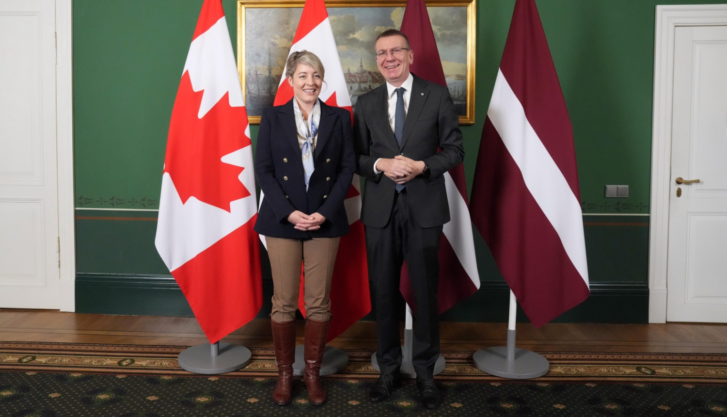 02.12.2024. Valsts prezidenta Edgara Rinkēviča tikšanās ar Kanādas ārlietu ministri Melāniju Žolī (Mélanie Joly)