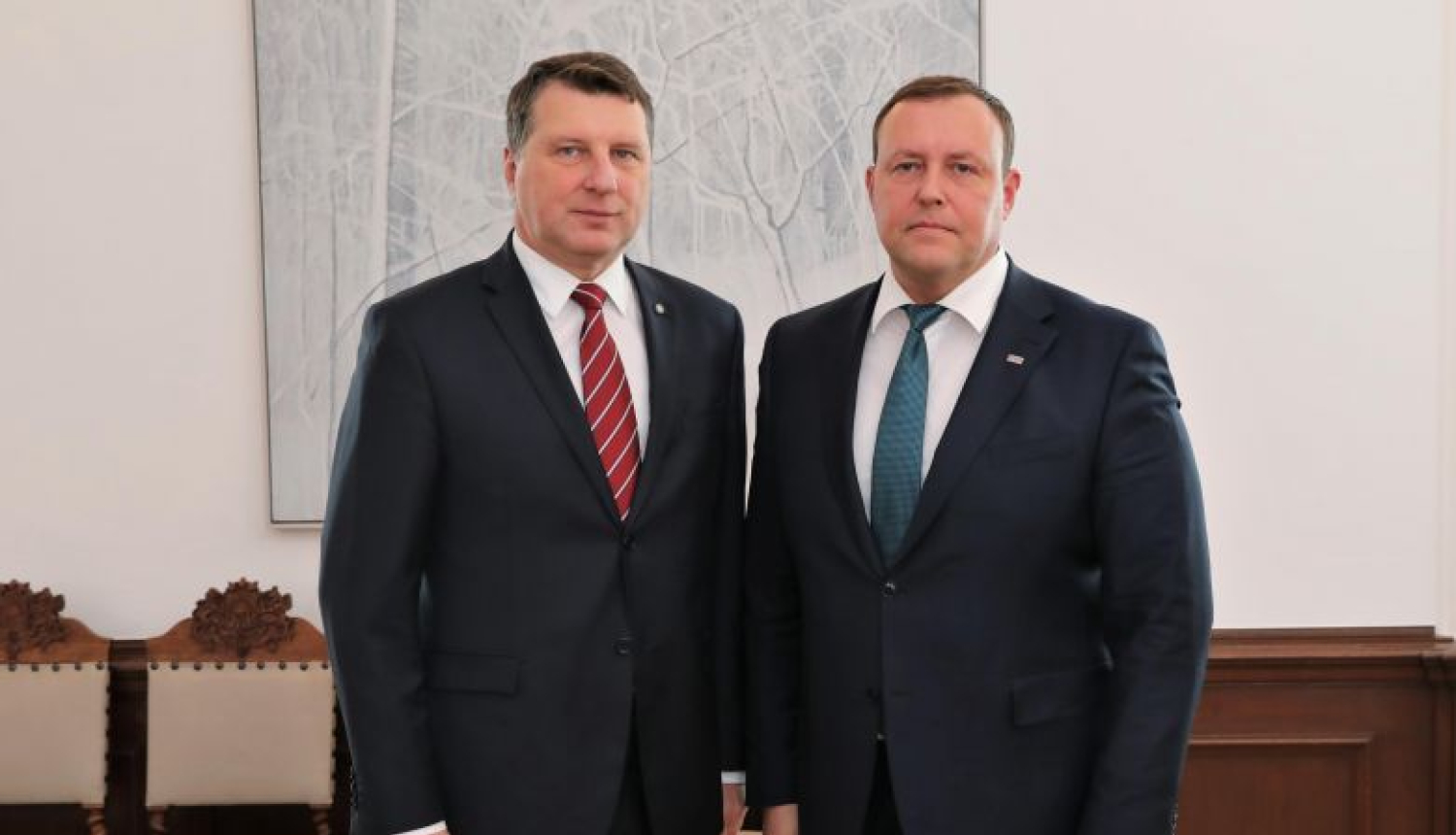 Valsts prezidents Raimonds Vējonis Rīgas pilī tiekas ar iekšlietu ministru Rihardu Kozlovski