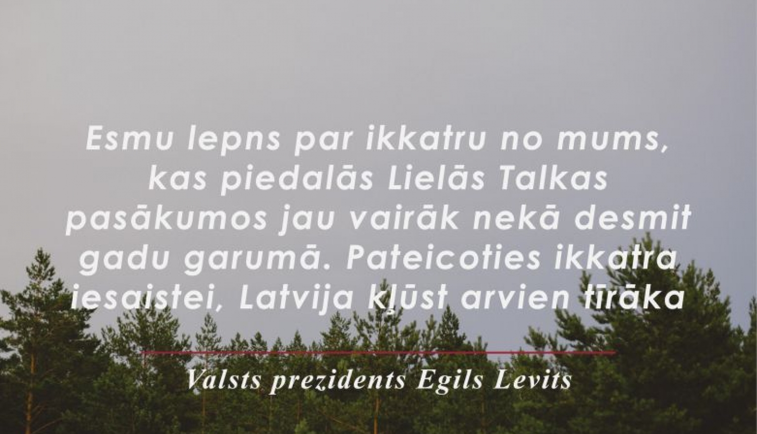 Valsts prezidents pateicas “Laimes koku” akcijas dalībniekiem