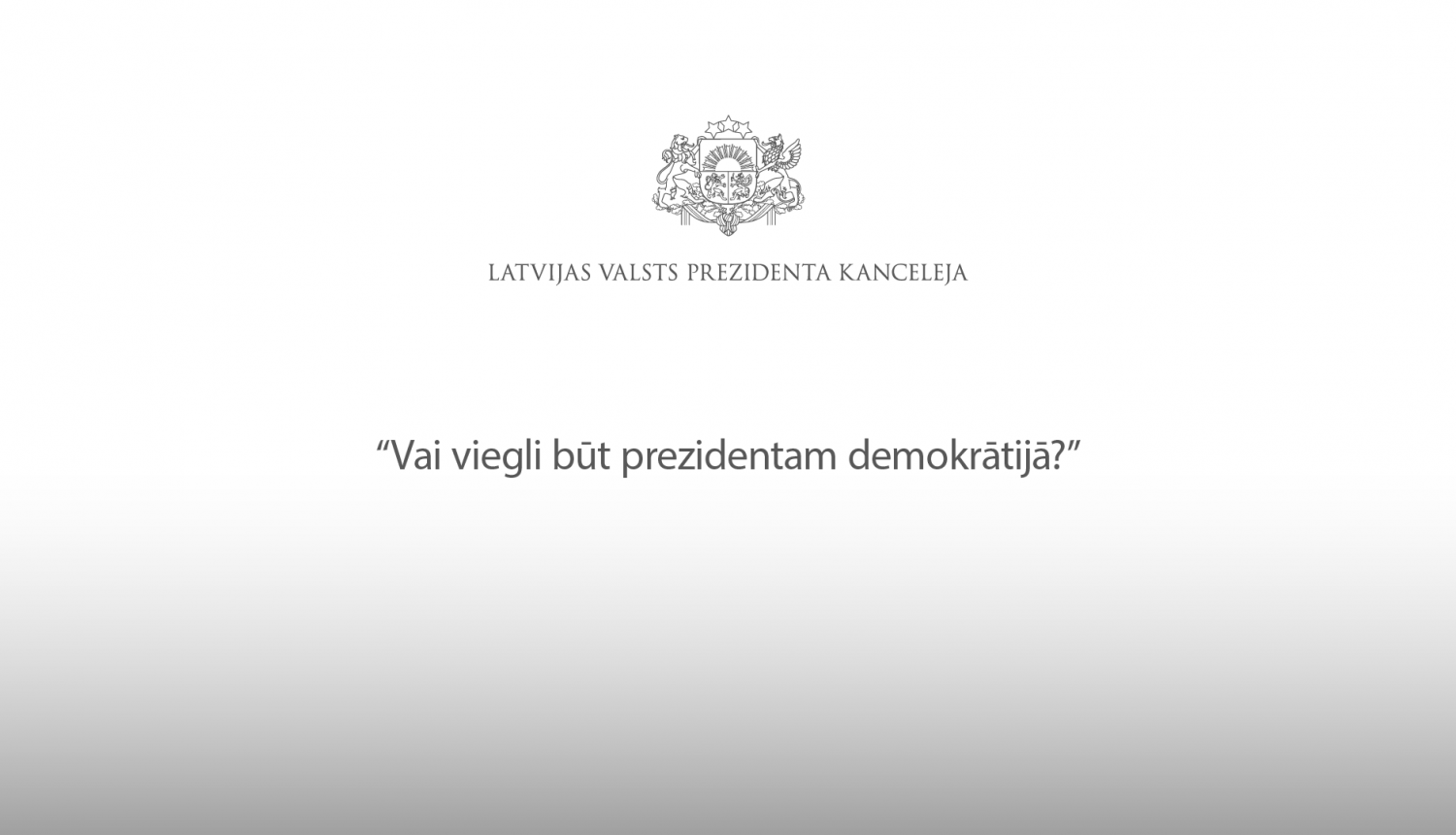 12.11.2022. tiešraides sarunas "Vai viegli būt prezidentam?" vizuālis