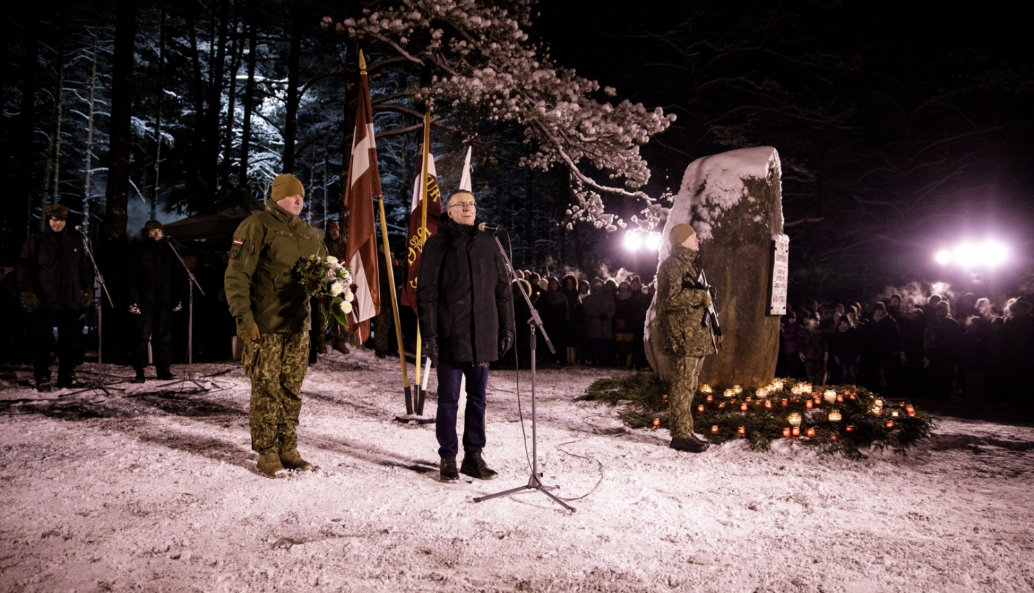 06.01.2024. Ziemassvētku kauju 107. gadadienas atceres brīdis Ložmetējkalnā