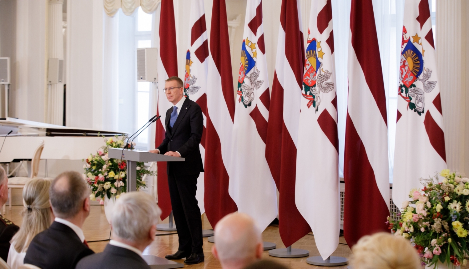 04.05.2024. Valsts prezidenta Edgara Rinkēviča uzruna augstāko Latvijas valsts apbalvojumu pasniegšanas ceremonijā Rīgas pilī