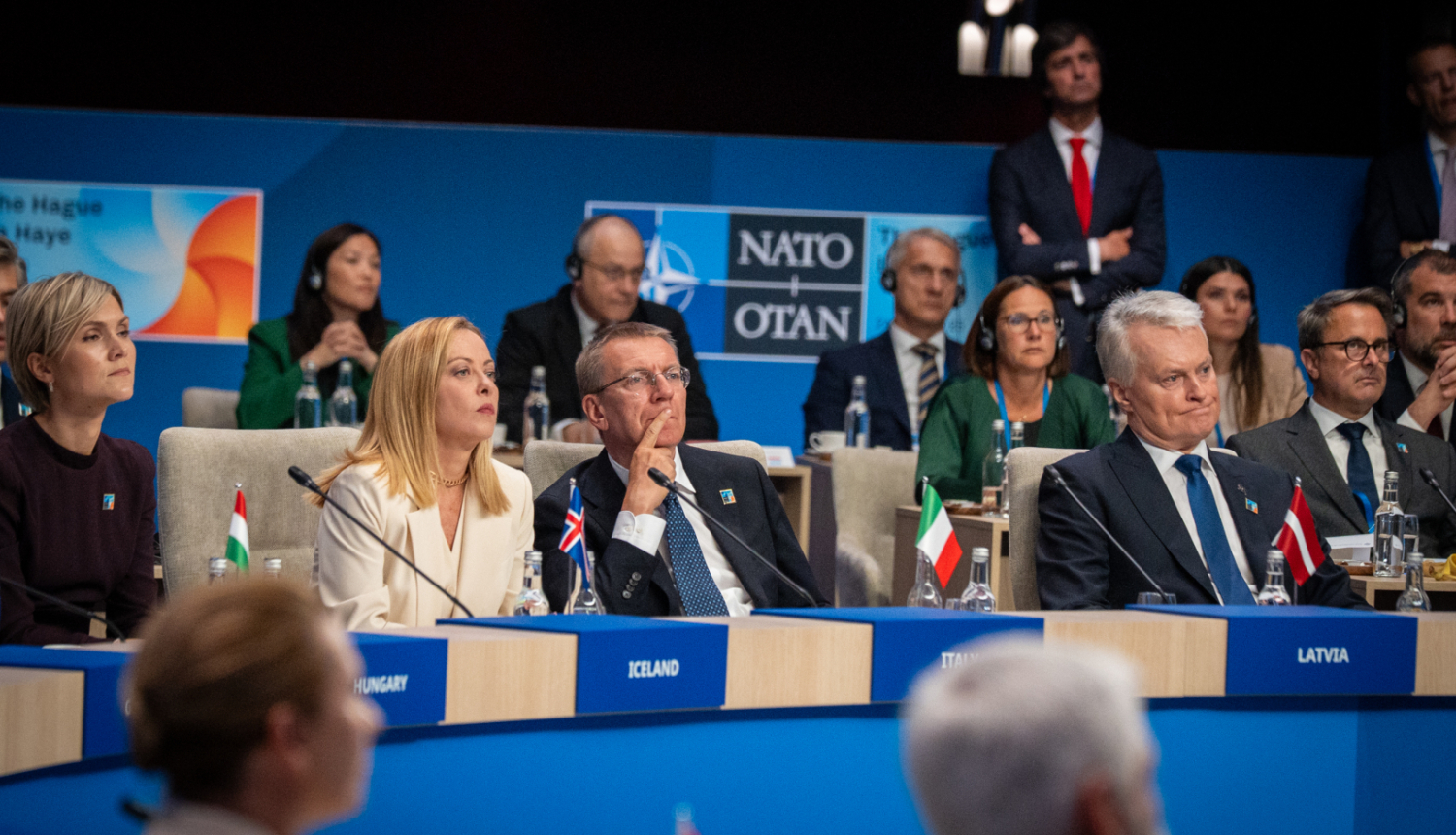 Valsts prezidents Edgars Rinkēvičs vada Latvijas delegāciju NATO samitā Hāgā, Nīderlancē