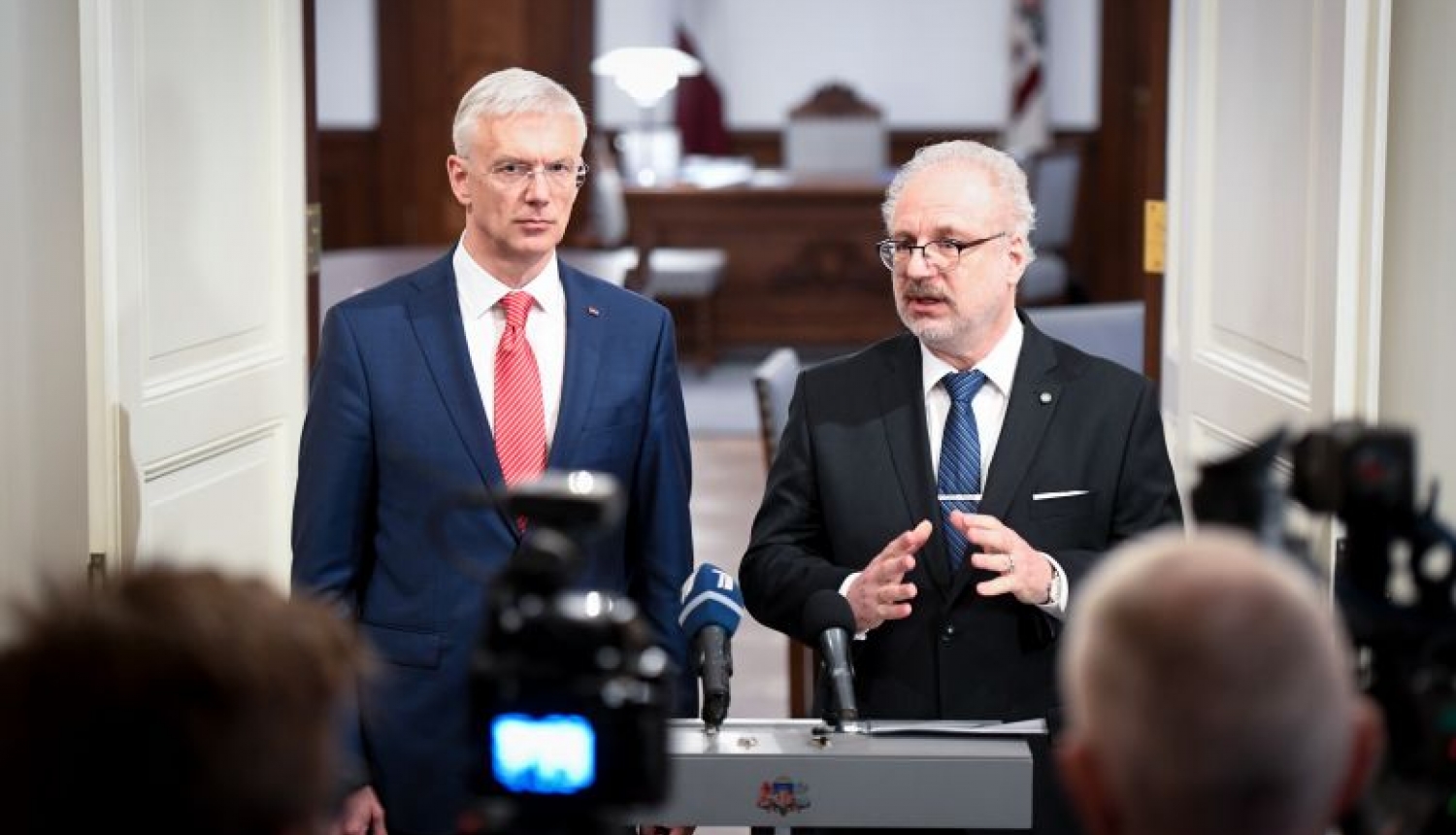 Valsts prezidenta Egila Levita tikšanās ar Ministru prezidentu Krišjāni Kariņu