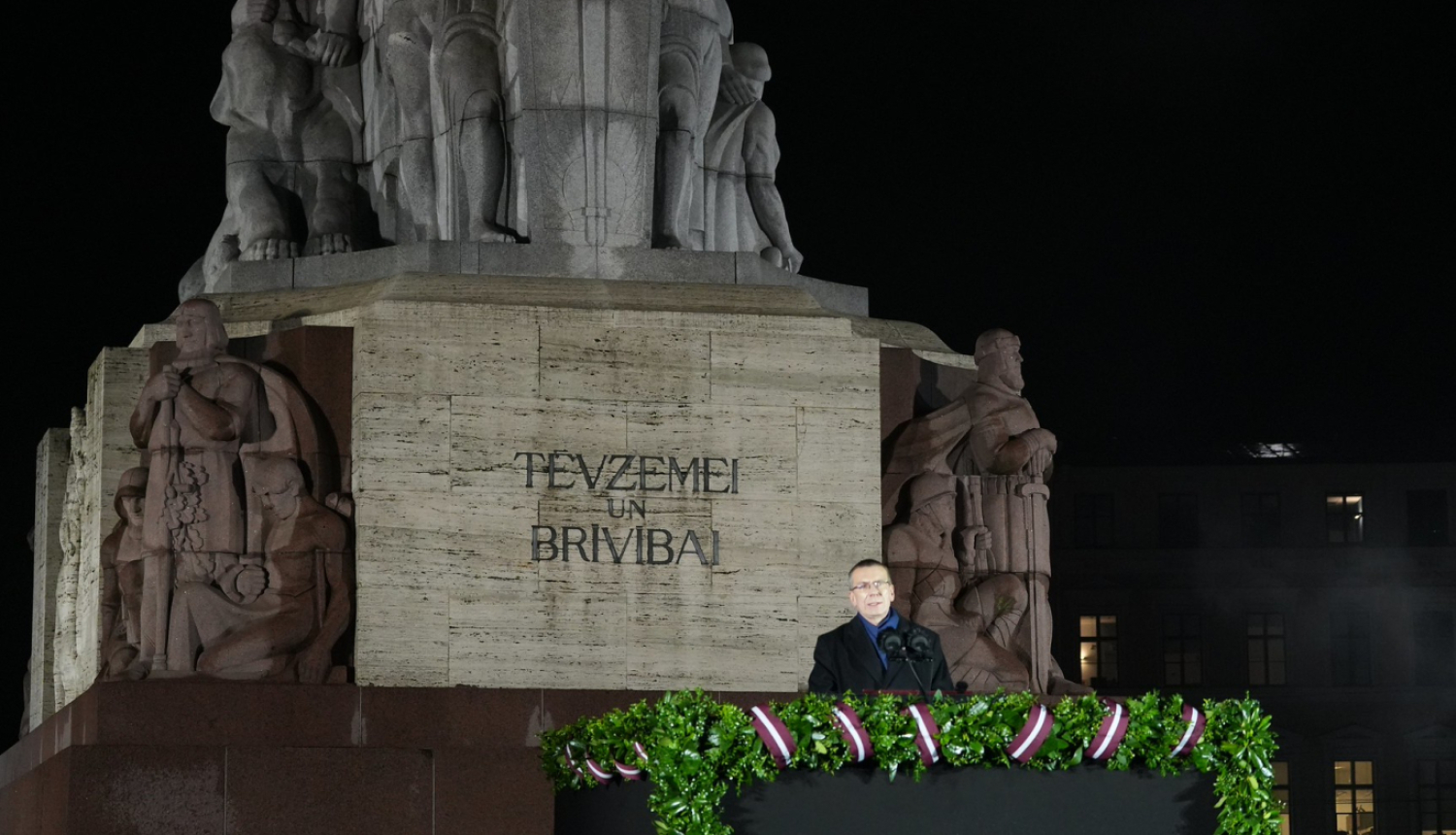 Valsts prezidenta Edgara Rinkēviča svētku uzruna pie Brīvības pieminekļa