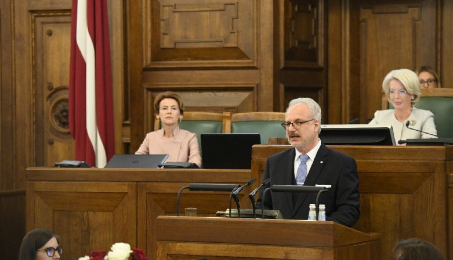 Valsts prezidenta Egila Levita runa Saeimā, amatā stājoties
