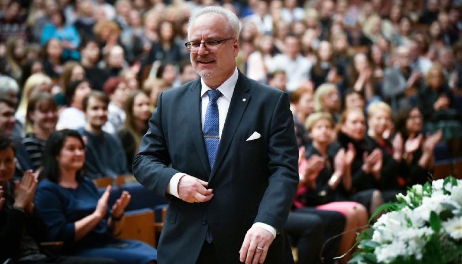 Valsts prezidenta Egila Levita lekcija “Demokrātijas attīstība Latvijā” Rīgas Stradiņa universitātē