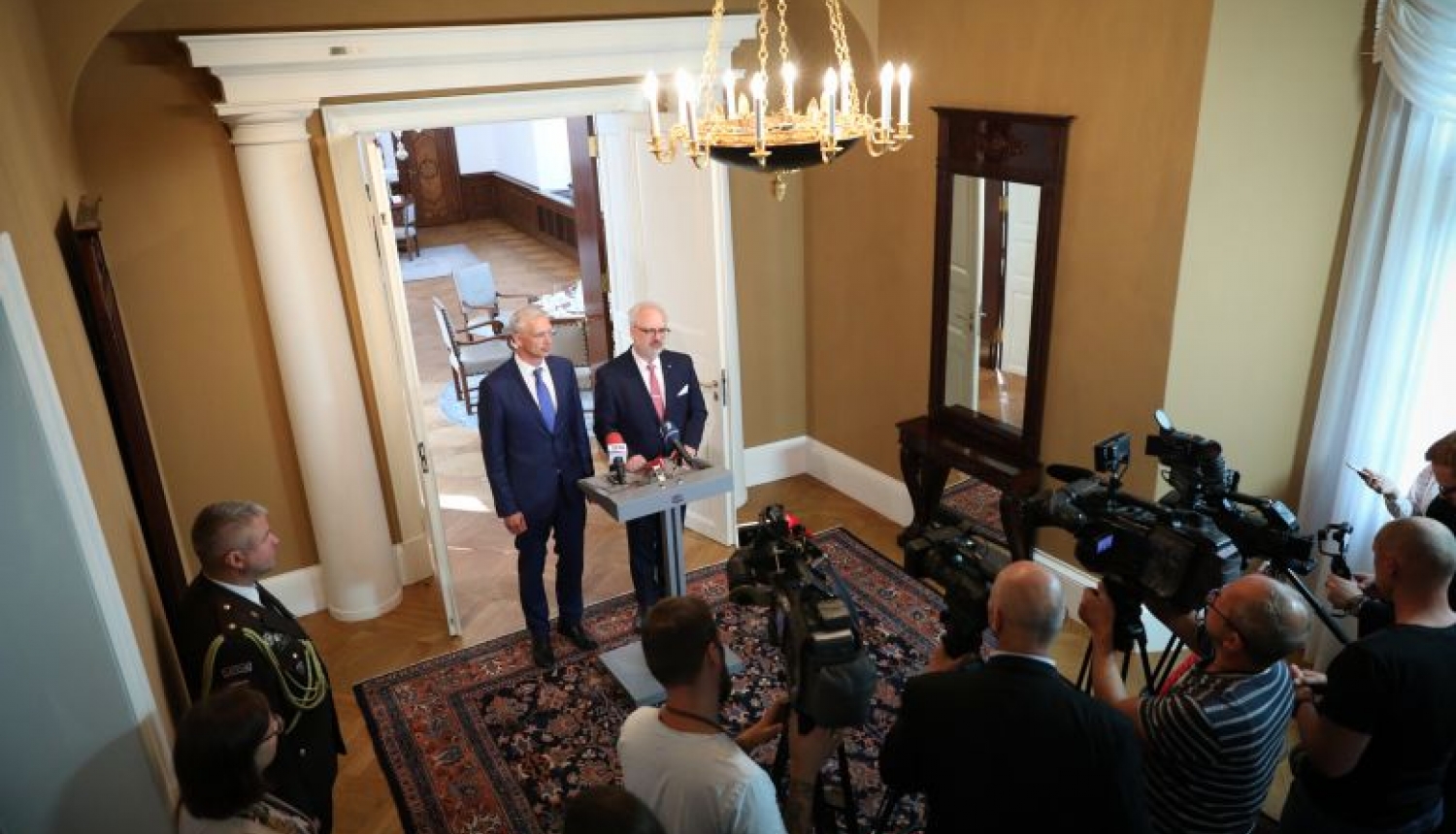 Valsts prezidenta Egila Levita tikšanās ar Ministru prezidentu Krišjāni Kariņu
