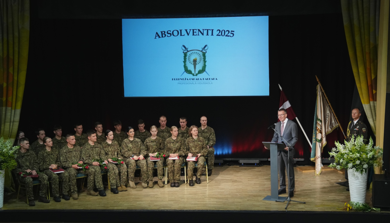 Valsts prezidenta Edgara Rinkēviča dalība Pulkveža Oskara Kalpaka profesionālās vidusskolas izlaiduma ceremonijā