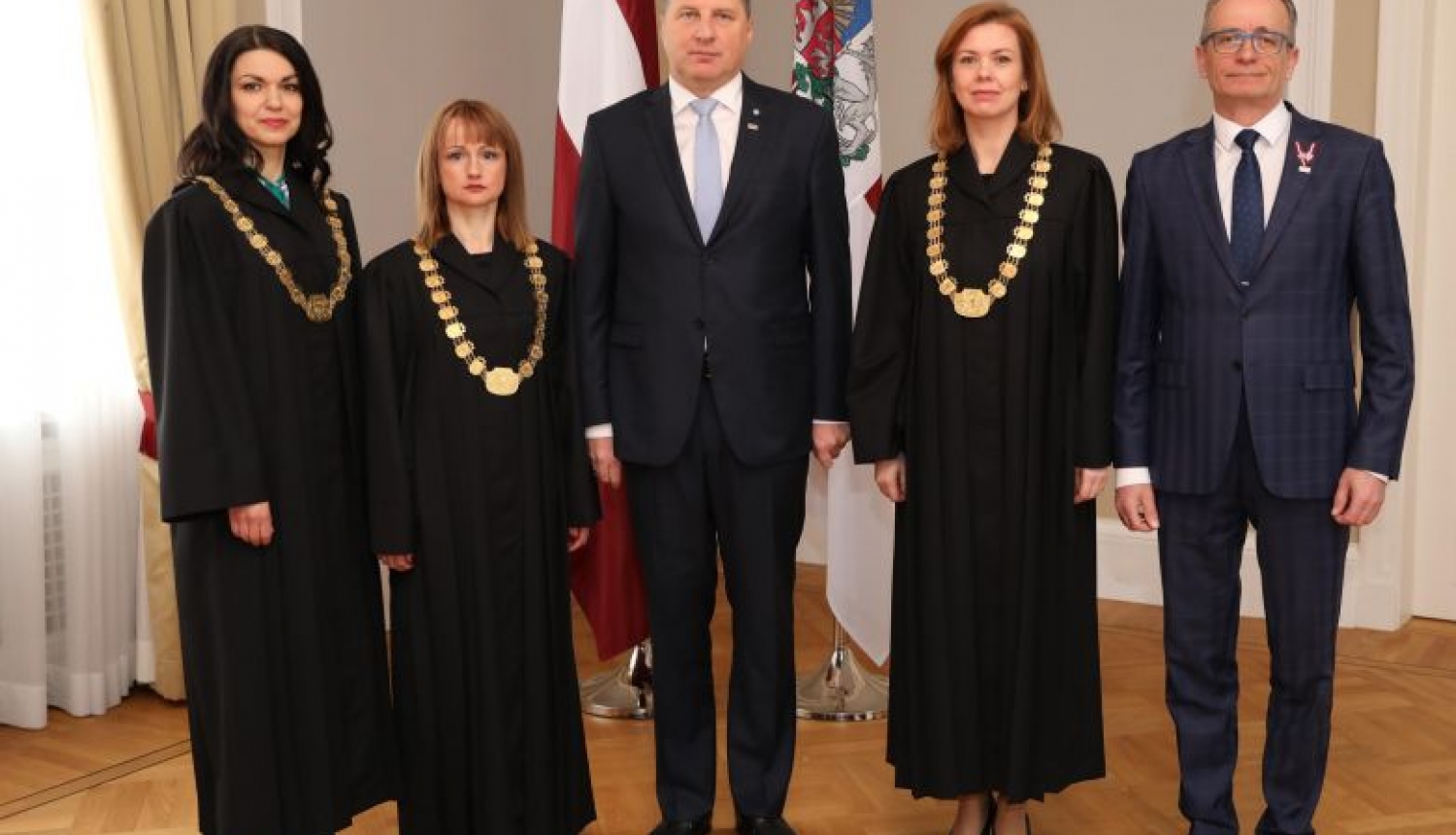 Valsts prezidents pieņem jauno tiesnešu zvērestus