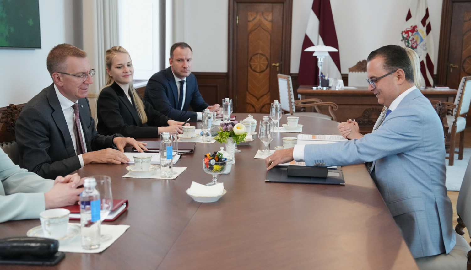 Valsts prezidenta Edgara Rinkēviča tikšanās veselības ministru Hosamu Abu Meri