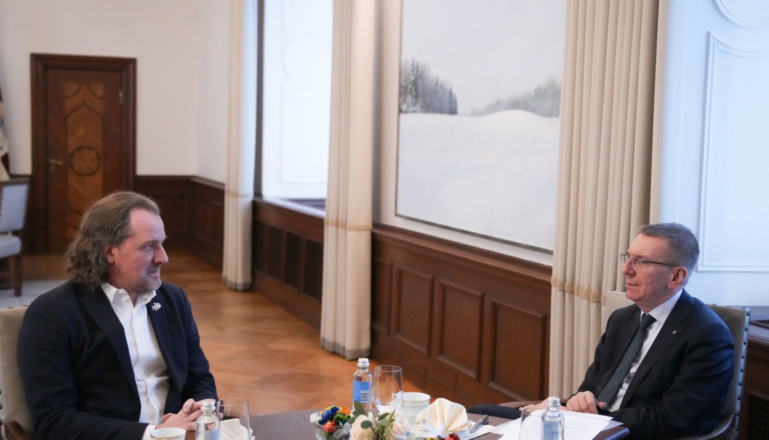 Valsts prezidenta Edgara Rinkēviča tikšanās ar Latvijas Darba devēju konfederācijas prezidentu Andri Biti