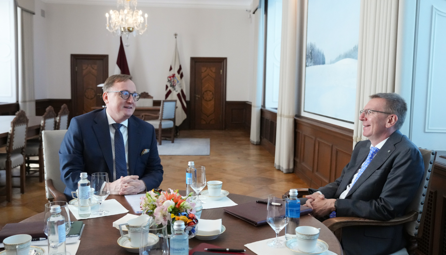 30.05.2025. Valsts prezidenta Edgara Rinkēviča tikšanās ar Latvijas Bankas prezidentu Mārtiņu Kazāku