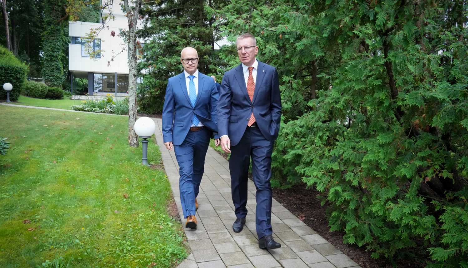 Valsts prezidents Edgars Rinkēvičs tiekas ar valsts kontrolieri Edgaru Korčaginu
