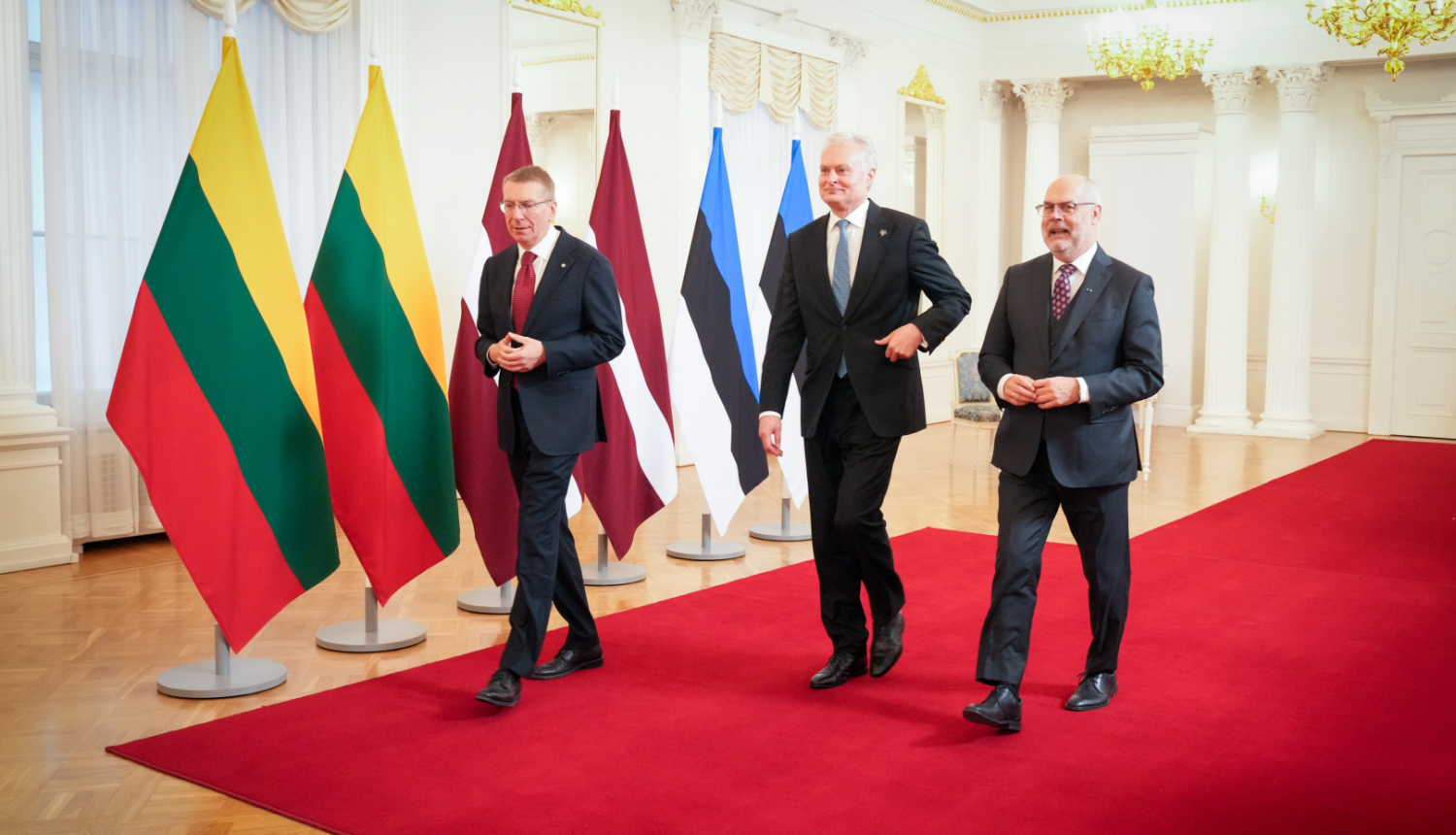 Baltijas valstu prezidenti Rīgas pilī