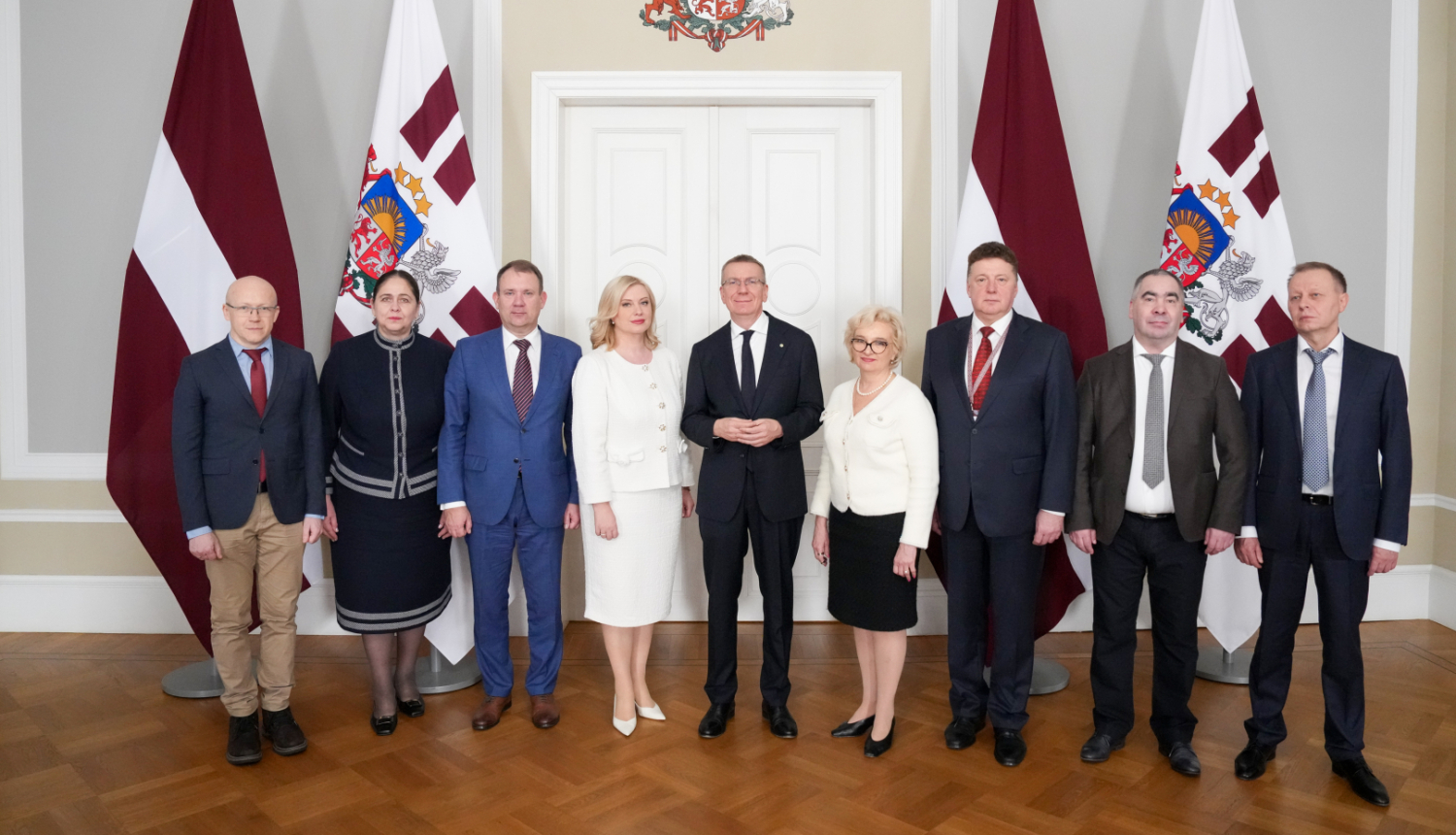 Valsts prezidenta Edgara Rinkēviča tikšanās ar Satversmes tiesas priekšsēdētāju Irēnu Kucinu un Ukrainas Konstitucionālās tiesas tiesnešiem