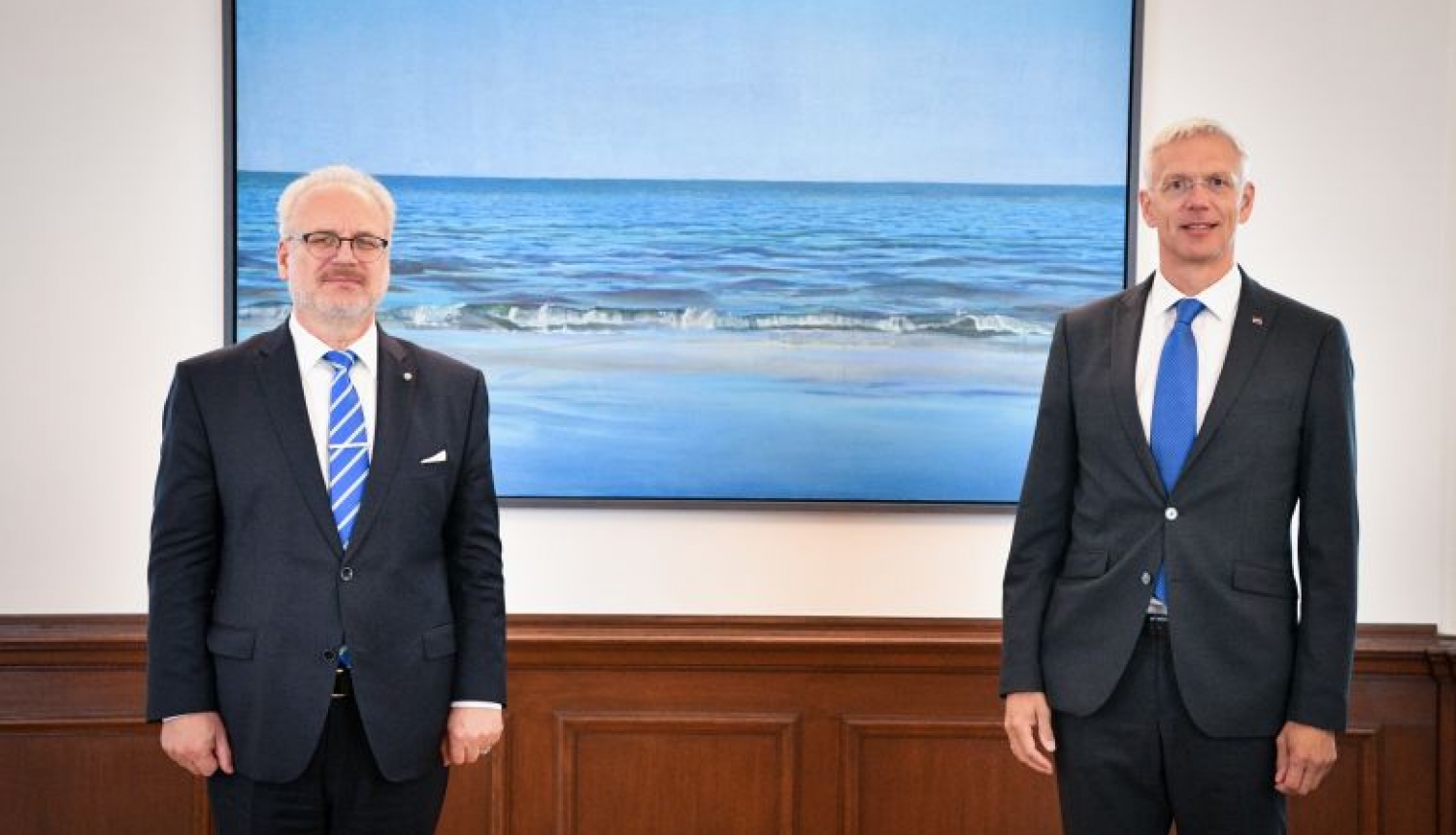Valsts prezidenta Egila Levita un Ministru prezidenta Krišjāņa Kariņa preses konference