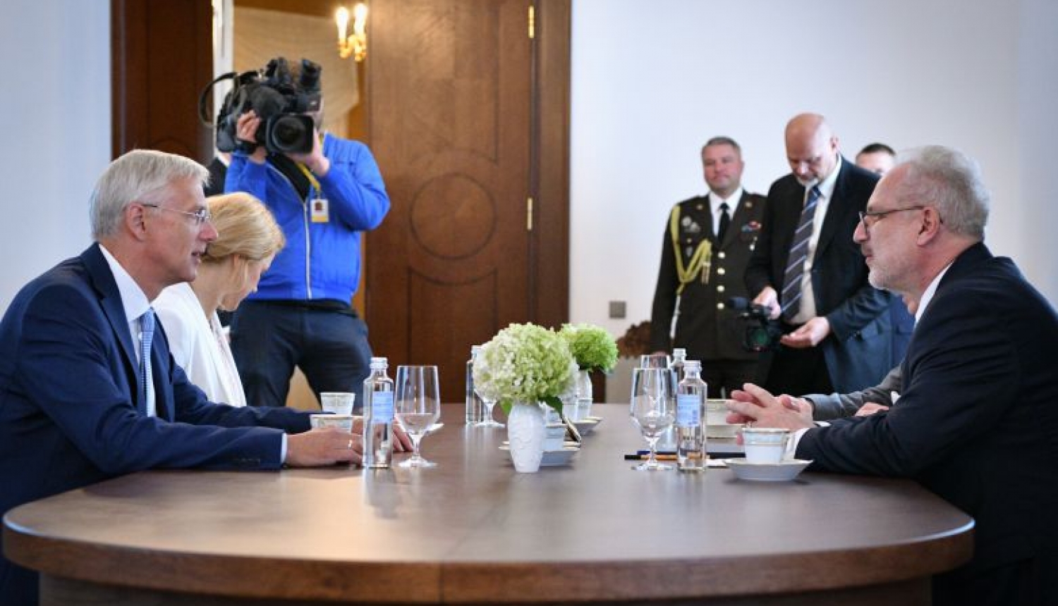 Valsts prezidenta Egila Levita un Ministru prezidenta Krišjāņa Kariņa preses konference