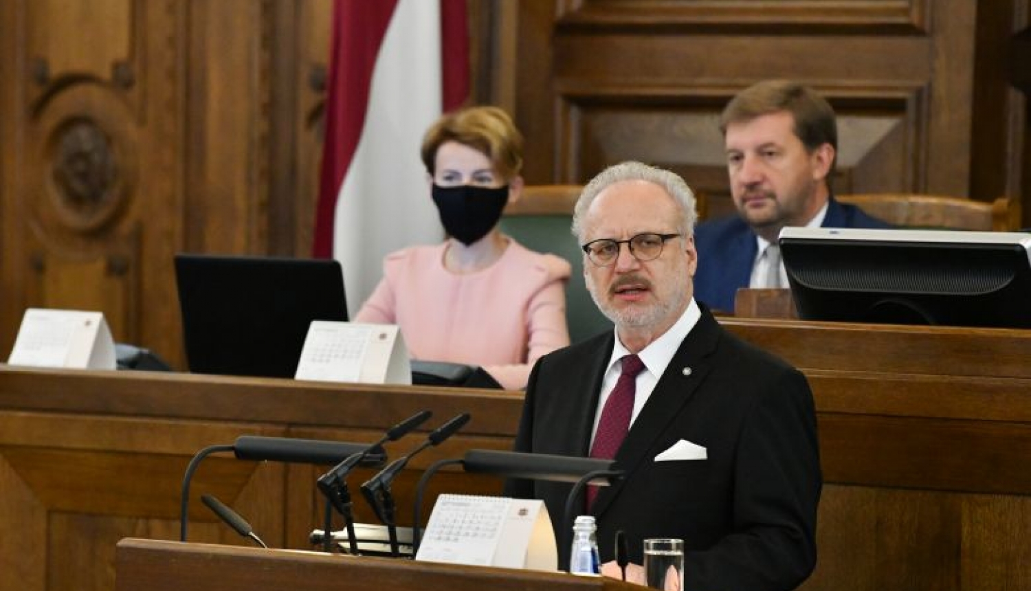 Valsts prezidenta Egila Levita uzruna Saeimas 2020. gada rudens sesijas atklāšanā