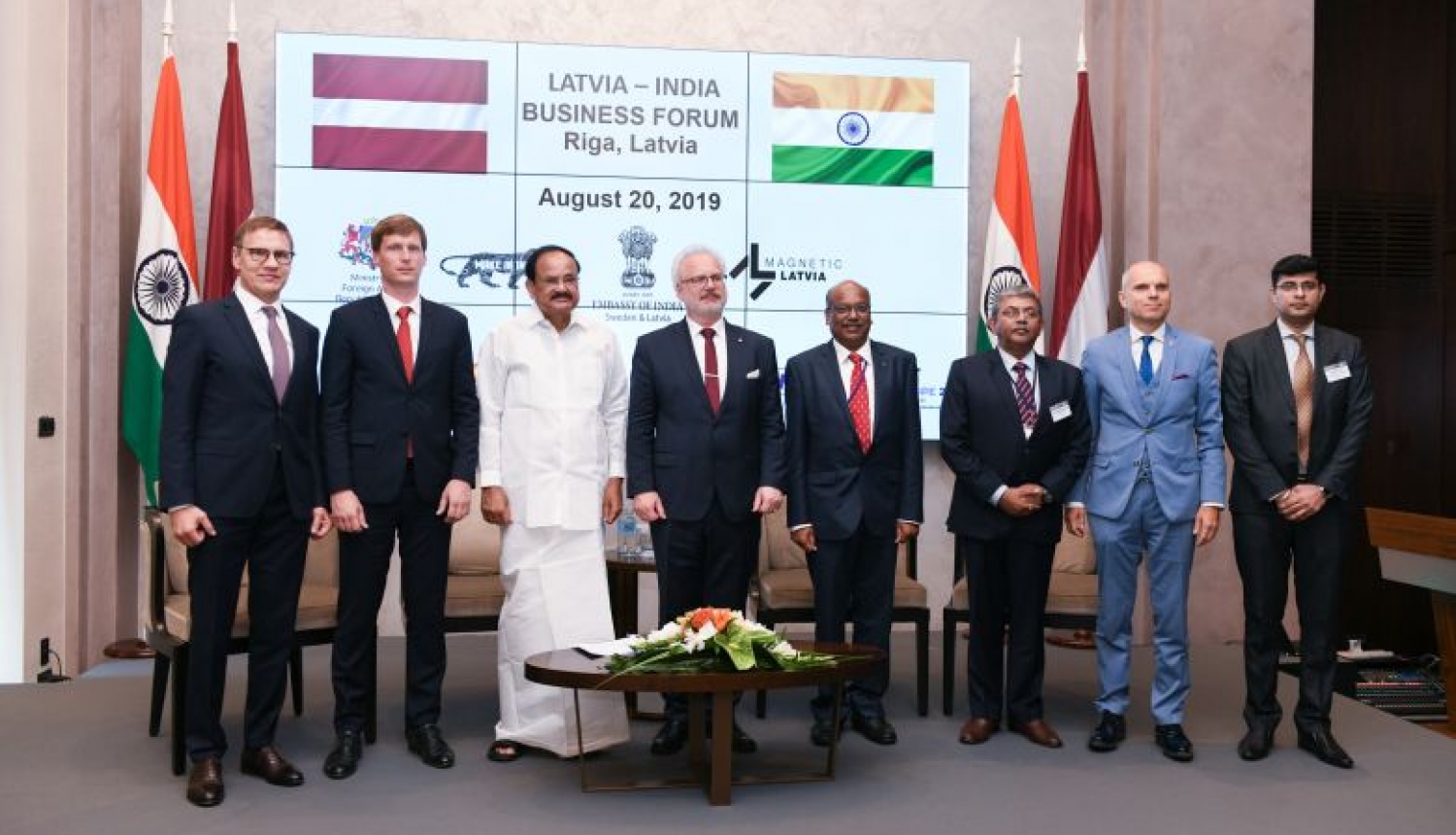 Valsts prezidenta Egila Levita uzruna Latvijas–Indijas biznesa foruma noslēguma pasākumā