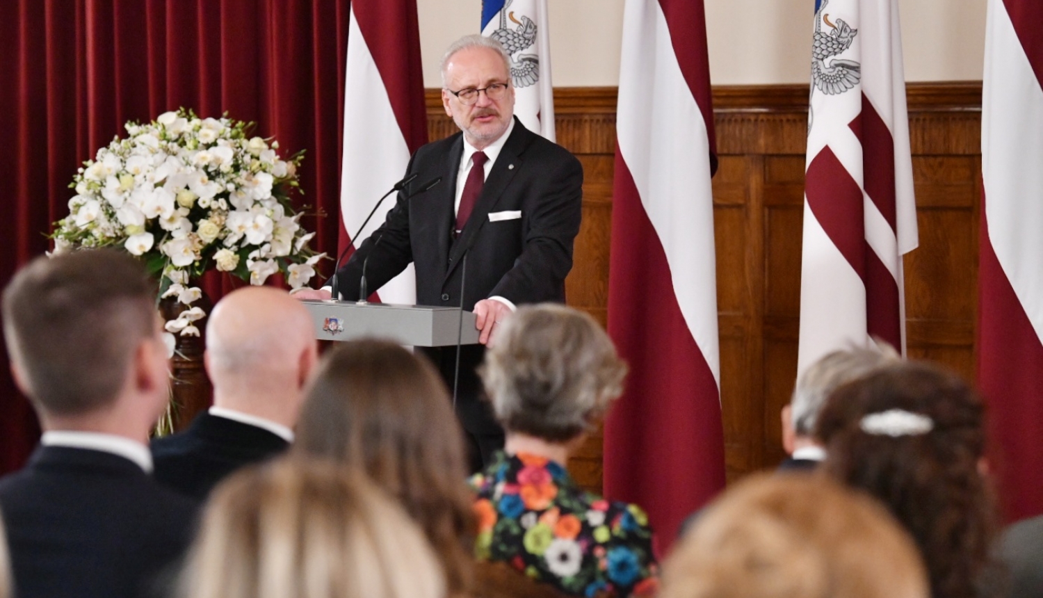 18.11.2022. Valsts prezidents Egils Levits svinīgā ceremonijā pasniedz Latvijas valsts augstākos apbalvojumus