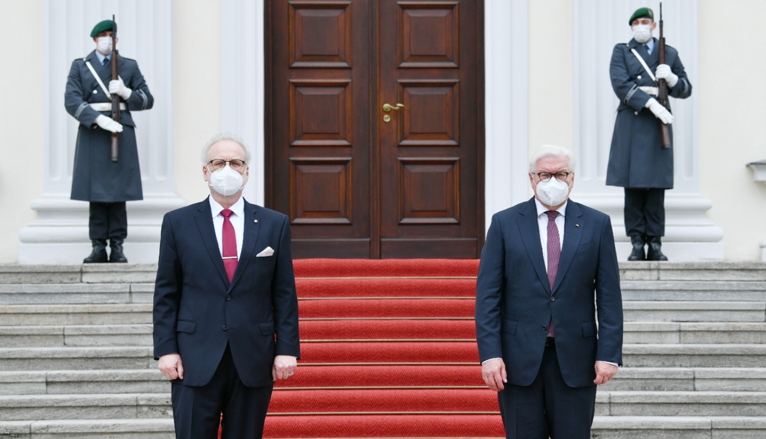 Valsts prezidents Egils Levits un Vācijas prezidents Franks Valters Šteinmeiers
