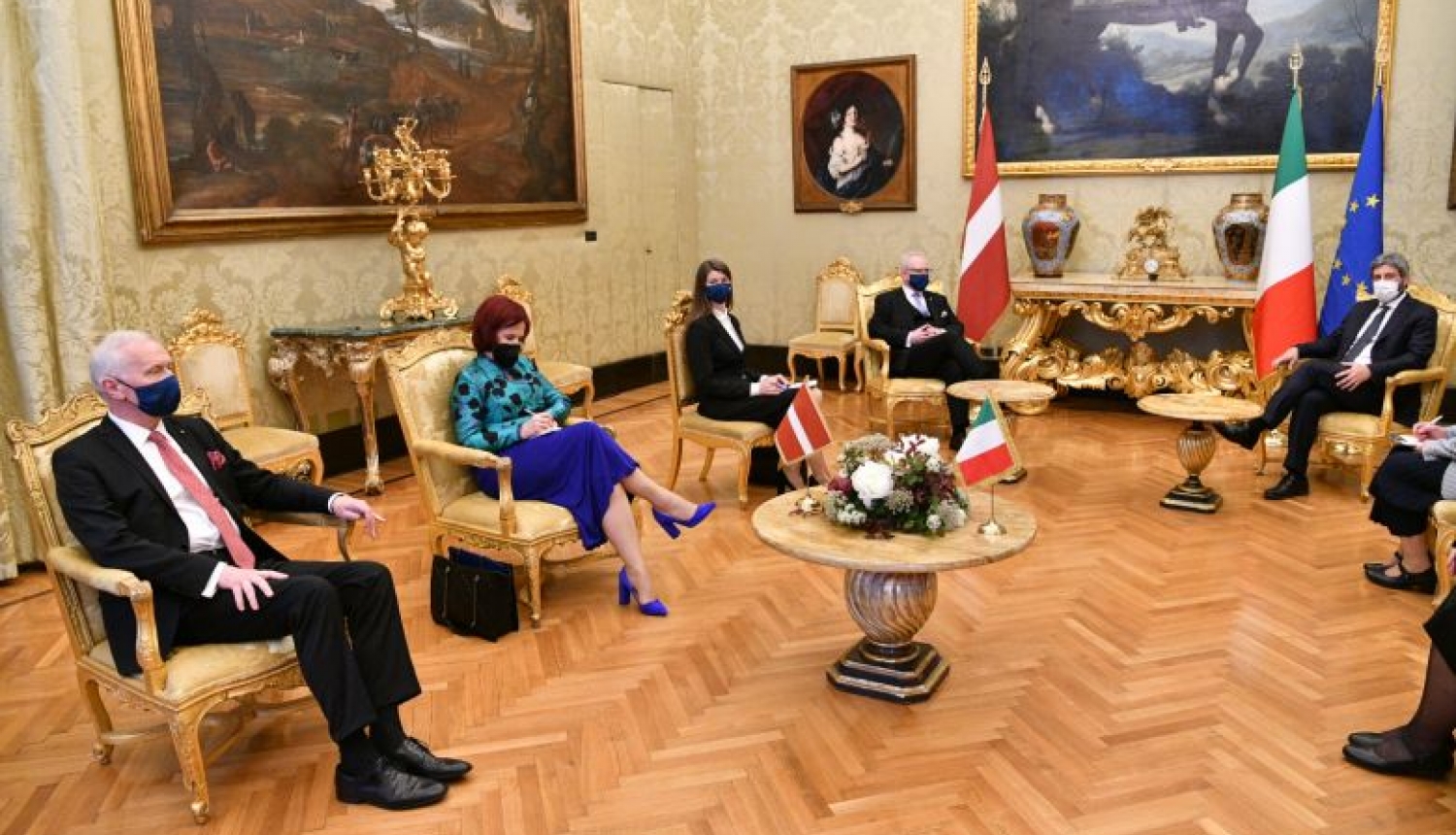 Valsts prezidents Romā pārrunā Latvijas un Itālijas starpparlamentāro sadarbību