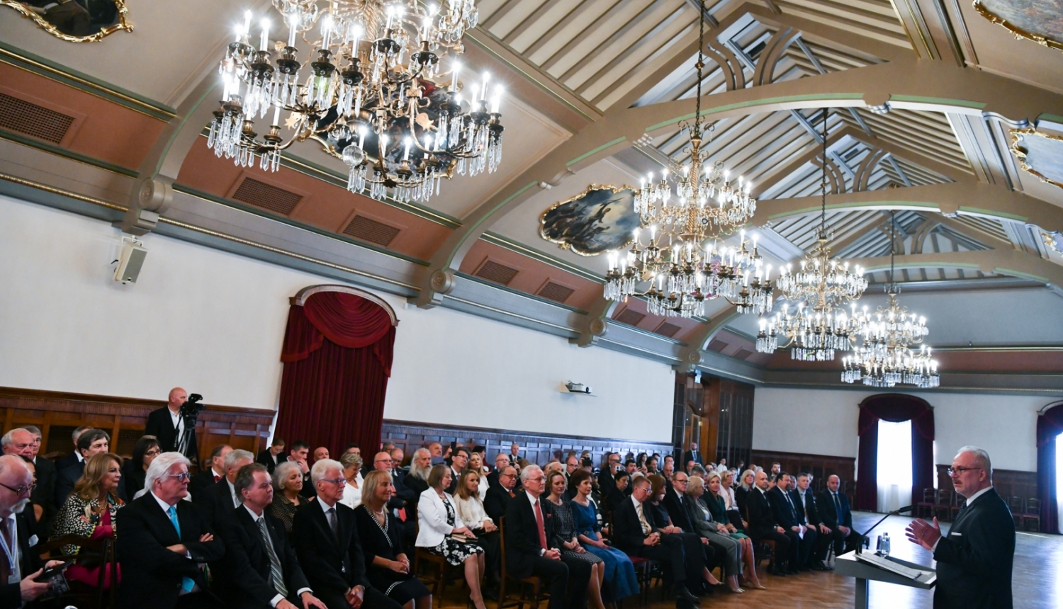 Valsts prezidents Egils Levits  Rīgas pilī uzņem Latvijas goda konsulus ārvalstīs