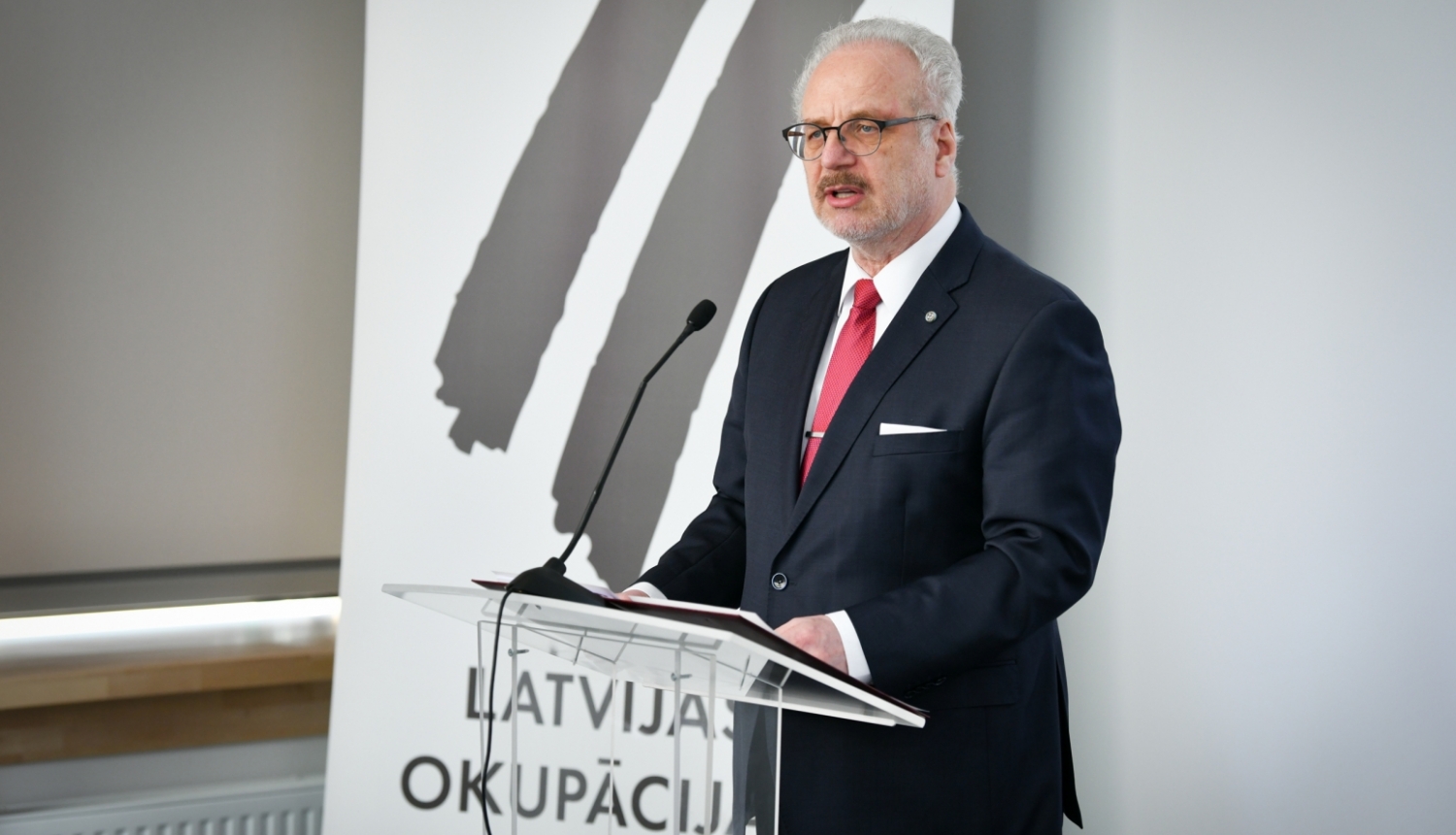 Valsts prezidenta Egila Levita runa Latvijas Okupācijas muzeja jaunās ekspozīcijas svinīgajā atklāšanā