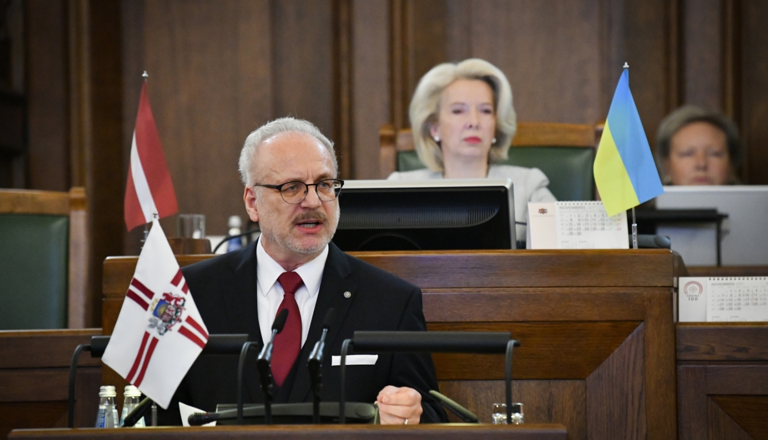 01.11.2022. Valsts prezidents Egils Levits uzrunā jaunievēlētās 14. Saeimas deputātus. Foto autors: Ilmārs Znotiņš, Valsts prezidenta kanceleja.