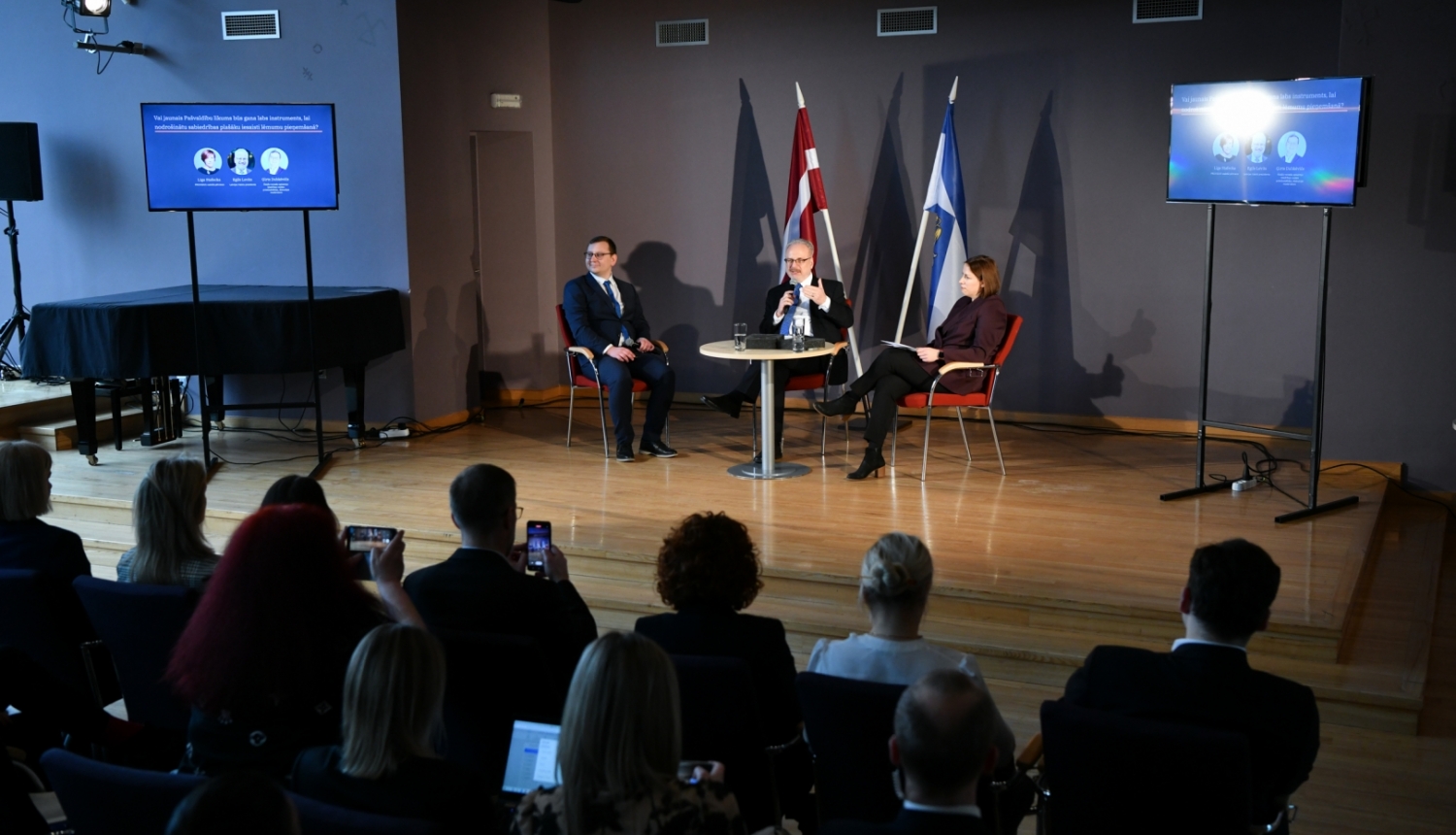 31.01.2023. Valsts prezidents Egils Levits piedalās diskusijā “Sabiedrības iesaistes iespējas pašvaldības darbā. Jaunais Pašvaldību likums”. Foto autors: Ilmārs Znotiņš, Valsts prezidenta kanceleja.