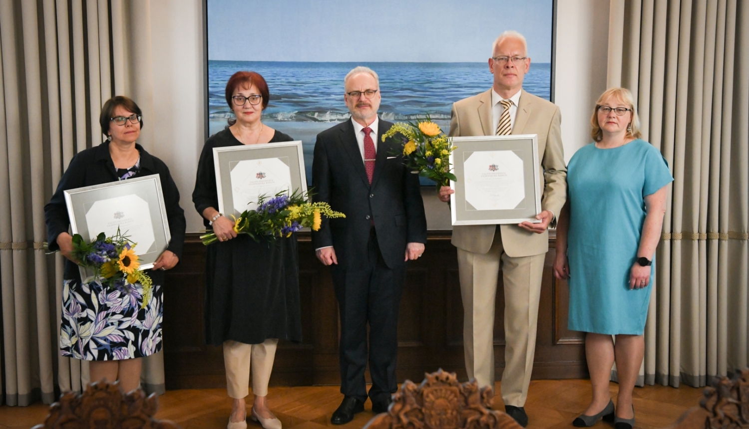 Antra Mazūra, Meldra Usenko, Egils Levits, Ainārs Lerhis, Māra Sprūdža